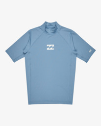 5 Waves All Day - Kurzarm-Rashguard für Männer Blau EBYWR00101 Billabong