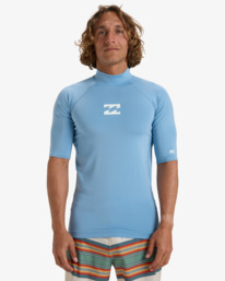 0 Waves All Day - Kurzarm-Rashguard für Männer Blau EBYWR00101 Billabong