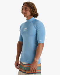 1 Waves All Day - Kurzarm-Rashguard für Männer Blau EBYWR00101 Billabong