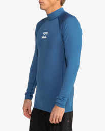 3 Waves All Day - Long Sleeve UPF 50 Rash Vest for Men Blue EBYWR00102 Billabong