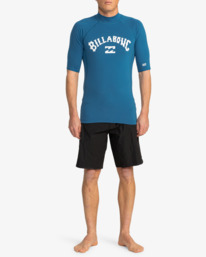 3 Logo Surf - Short Sleeves UPF 50 Surf T-Shirt for Men Blue EBYWR03010 Billabong