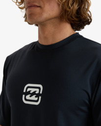 4 Bracket Wave - T-shirt de mangas curtas UPF 50, para surf para Homem Preto EBYWR03021 Billabong