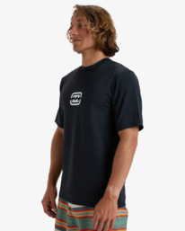 3 Bracket Wave - T-shirt de mangas curtas UPF 50, para surf para Homem Preto EBYWR03021 Billabong