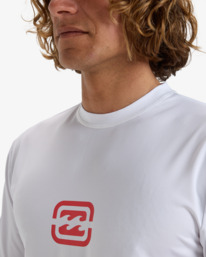 4 Bracket Wave - T-shirt de mangas curtas UPF 50, para surf para Homem Branco EBYWR03021 Billabong