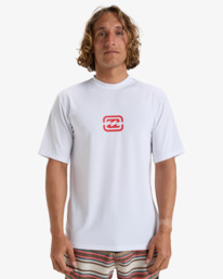 0 Bracket Wave - T-shirt de mangas curtas UPF 50, para surf para Homem Branco EBYWR03021 Billabong