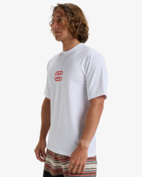 3 Bracket Wave - T-shirt de mangas curtas UPF 50, para surf para Homem Branco EBYWR03021 Billabong