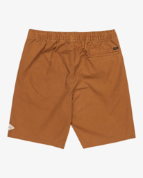 5 Larry 20" - Elastic Waist Walkshorts for Men Brown EBYWS00114 Billabong