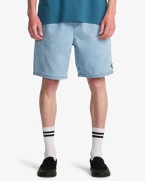 0 Larry - Elastic Waist Walkshorts for Men Blue EBYWS00117 Billabong