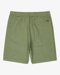 4 Larry Linen - Elastische Shorts f&uuml;r M&auml;nner Gr&uuml;n EBYWS00135 Billabong