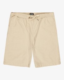 3 Larry Linen - Elastische Shorts f&uuml;r M&auml;nner Weiss EBYWS00135 Billabong
