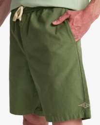 4 Larry Linen - Cal&ccedil;&otilde;es el&aacute;sticos para Homem Verde EBYWS00135 Billabong