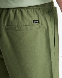 5 Larry Linen - Cal&ccedil;&otilde;es el&aacute;sticos para Homem Verde EBYWS00135 Billabong