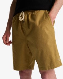 4 Larry Linen - Bermuda Elasticizzati da Uomo Beige EBYWS00135 Billabong