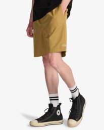 1 Larry Linen - Elastische Shorts f&uuml;r M&auml;nner Beige EBYWS00135 Billabong