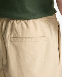 6 Larry Linen - Elasticated Shorts for Men White EBYWS00135 Billabong