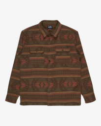 5 Offshore Jacquard Flannel - Top tissé texturé tissé teint pour Homme Marron EBYWT03013 Billabong