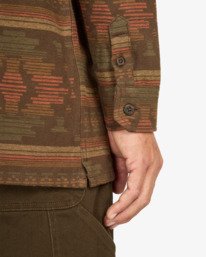 4 Offshore Jacquard Flannel - Top tissé texturé tissé teint pour Homme Marron EBYWT03013 Billabong