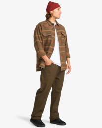 1 Offshore Jacquard Flannel - Top tissé texturé tissé teint pour Homme Marron EBYWT03013 Billabong