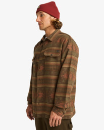 3 Offshore Jacquard Flannel - Top tissé texturé tissé teint pour Homme Marron EBYWT03013 Billabong
