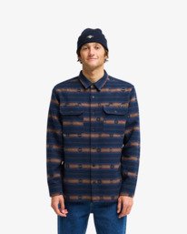 0 Offshore Jacquard Flannel Blue EBYWT03013 Billabong