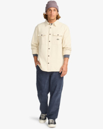 1 Del Mar Flannel - Camisa de flanela para homem Beige EBYWT03018 Billabong