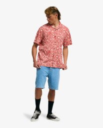 1 Vacay - Overhemd met Korte Mouwen voor Heren Pink EBYWT03019 Billabong