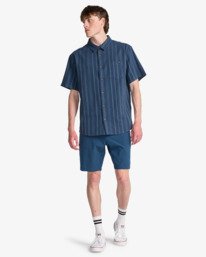 1 Sundays Jacquard - Short Sleeve Shirt for Men Blue EBYWT03021 Billabong