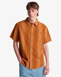 0 Sundays Jacquard - Short Sleeve Shirt for Men Brown EBYWT03021 Billabong