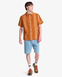 1 Sundays Jacquard - Short Sleeve Shirt for Men Brown EBYWT03021 Billabong
