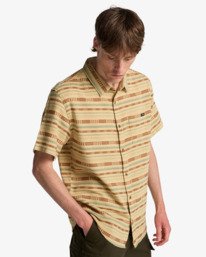 3 Sundays Jacquard - Short Sleeve Shirt for Men Beige EBYWT03021 Billabong