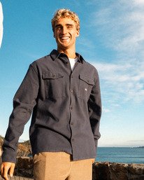 0 Since 73 Del Mar Flannel - Lang&auml;rmliges Hemd f&uuml;r M&auml;nner Schwarz EBYWT03026 Billabong