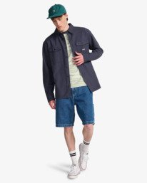 1 Since 73 Del Mar Flannel - Lang&auml;rmliges Hemd f&uuml;r M&auml;nner Schwarz EBYWT03026 Billabong