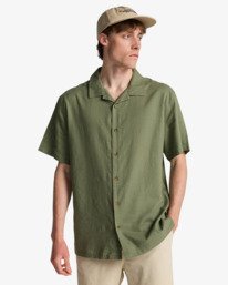 0 Vacay Linen - Kurz&auml;rmliges Hemd f&uuml;r M&auml;nner Gr&uuml;n EBYWT03030 Billabong