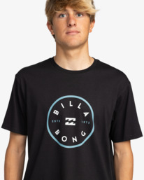 3 Rotor - Camiseta de manga corta para hombre Negro EBYZT00134 Billabong