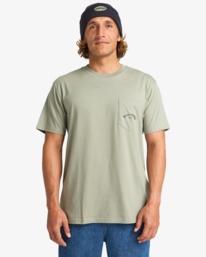 0 Stacked Arch - T-shirt pour Homme Vert EBYZT00175 Billabong