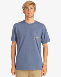 0 Stacked Arch - Pocket T-Shirt for Men Blue EBYZT00175 Billabong