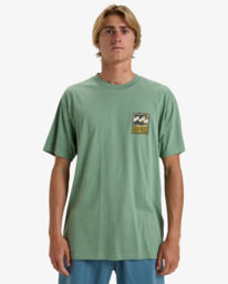 0 Stamp - Short Sleeve T-Shirt for Men Green EBYZT00293 Billabong