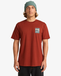 0 Stamp - Short Sleeve T-Shirt for Men Red EBYZT00293 Billabong