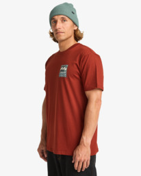 3 Stamp - Short Sleeve T-Shirt for Men Red EBYZT00293 Billabong