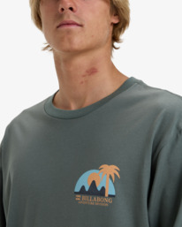 4 Sun Down Adventure Division - T-shirt de mangas compridas para Homem Verde EBYZT00300 Billabong