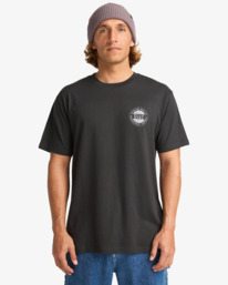 0 Rotor Fill - Short Sleeve T-Shirt for Men Black EBYZT00360 Billabong