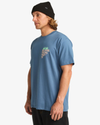 3 Twin Fin - Short Sleeve T-Shirt for Men Blue EBYZT00362 Billabong