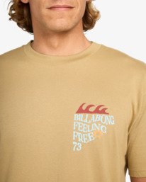 4 Twin Fin - Short Sleeve T-Shirt for Men Beige EBYZT00362 Billabong