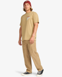 2 Twin Fin - Short Sleeve T-Shirt for Men Beige EBYZT00362 Billabong