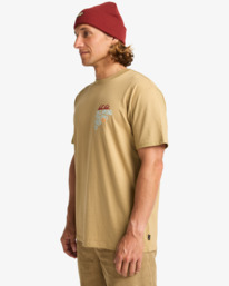 3 Twin Fin - Short Sleeve T-Shirt for Men Beige EBYZT00362 Billabong