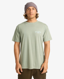 0 Arch Wave Washed - Short Sleeve T-Shirt for Men Green EBYZT00371 Billabong