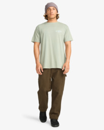 2 Arch Wave Washed - Short Sleeve T-Shirt for Men Green EBYZT00371 Billabong