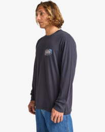 3 The Bay Wave Washed - Long Sleeve T-Shirt for Men Black EBYZT00374 Billabong