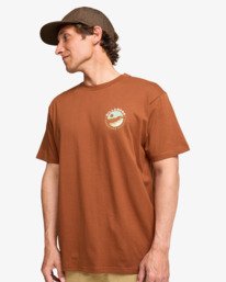 3 Rockies - Short Sleeve T-Shirt for Men Brown EBYZT00380 Billabong