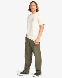 2 Fauna - Short Sleeve T-Shirt for Men Beige EBYZT00385 Billabong